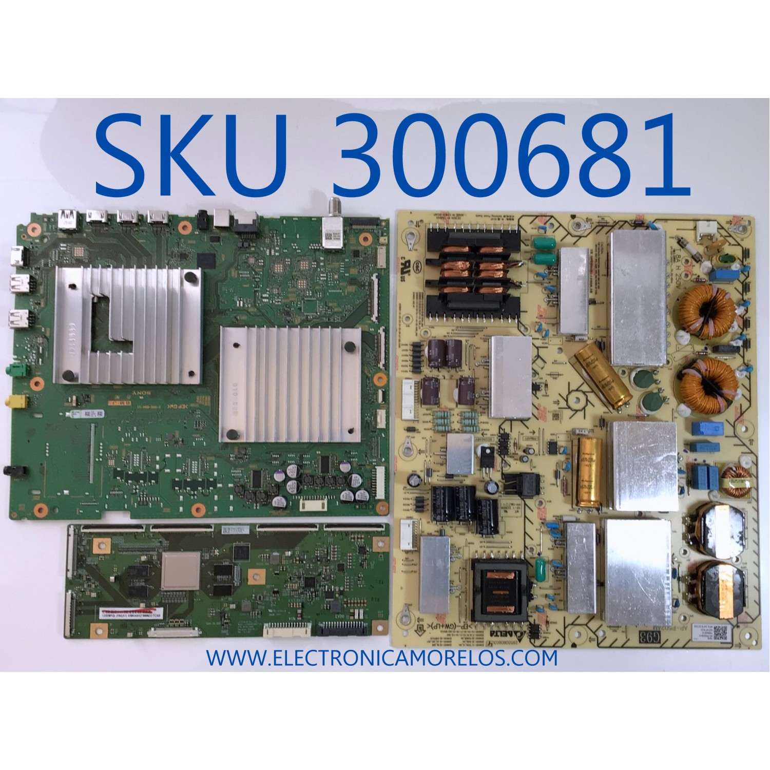 KIT DE TARJETAS PARA TV SONY / MAIN A-501-4158-A / 1-006-894-21 / A5014158A / FUENTE 1-006-402-12 / AP-P502AM / 100640212 / T-CON 6871L-6385B / 6870C-0848C / 6385B / PANEL YDAS065UNG01 / MODELO XBR-65A8H / XBR65A8H
